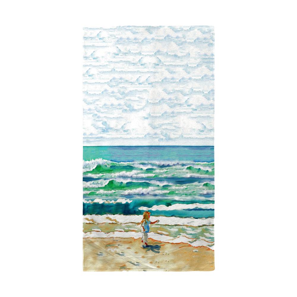 Girl at the Beach Beach Towel. Picture 1
