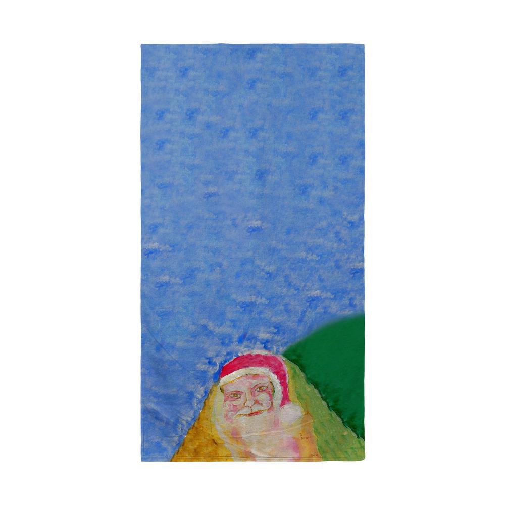 Santa Face Beach Towel. Picture 1