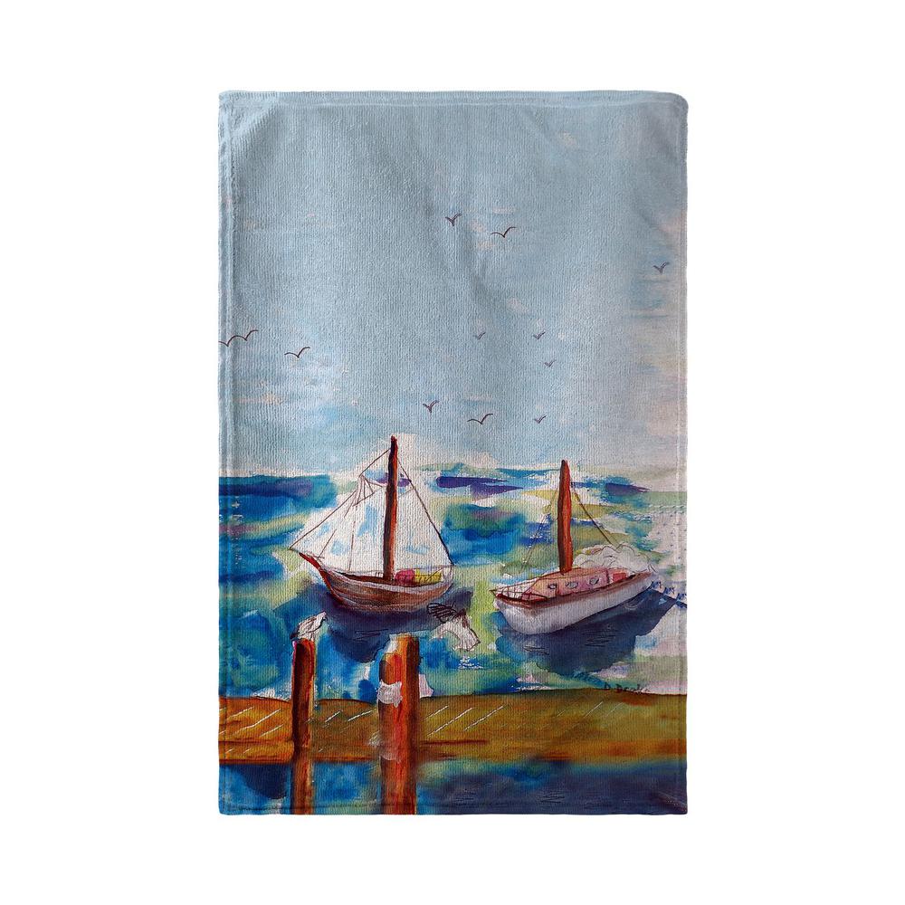 Two Sailboats Beach Towel. Picture 1