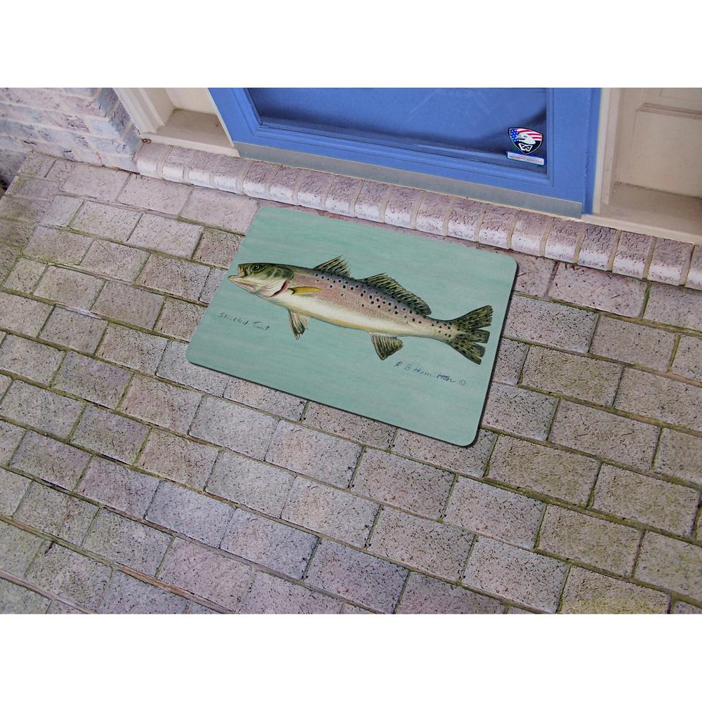 Speckled Trout Door Mat 18x26. Picture 2