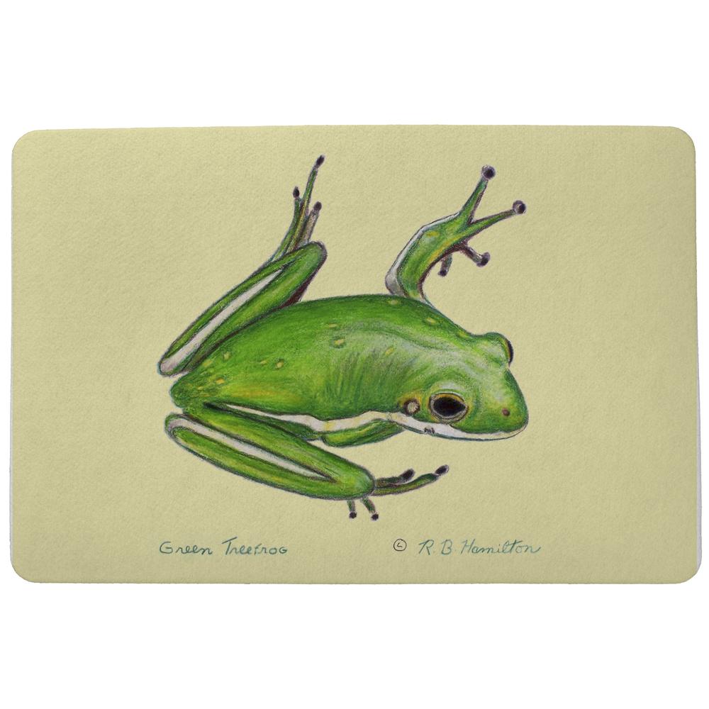 Green Tree Frog Door Mat 18x26. Picture 1