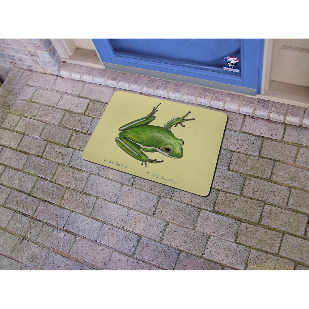 Green Tree Frog Door Mat 18x26. Picture 2