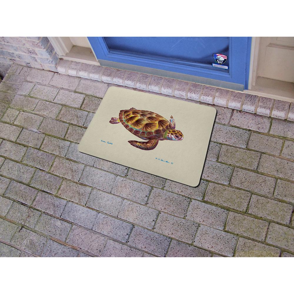 Green Sea Turtle Door Mat 18x26. Picture 2