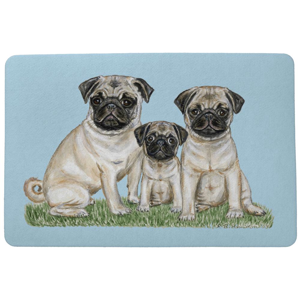 Pugs Door Mat 18x26. Picture 1