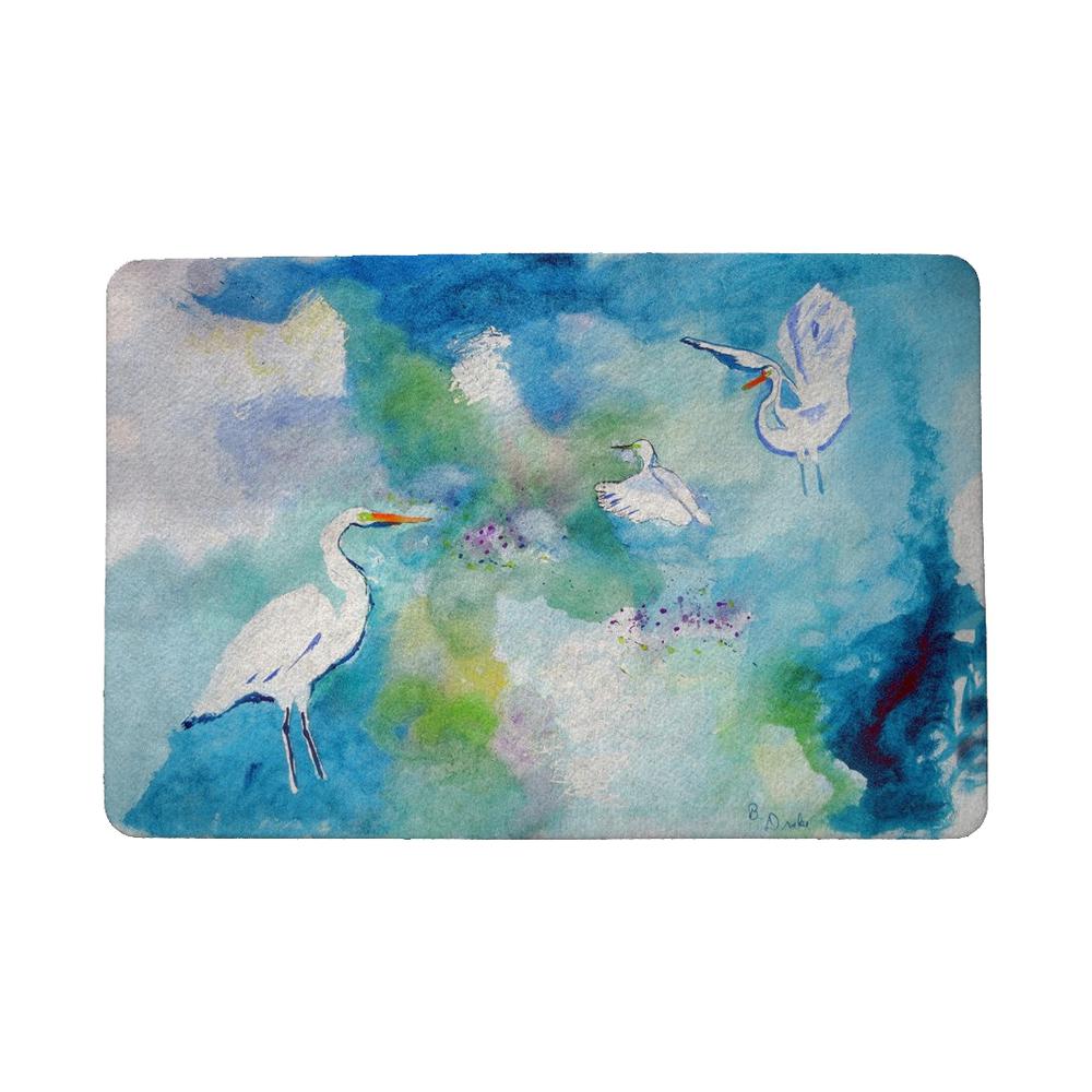 Three Egrets Door Mat 18"x26". Picture 1