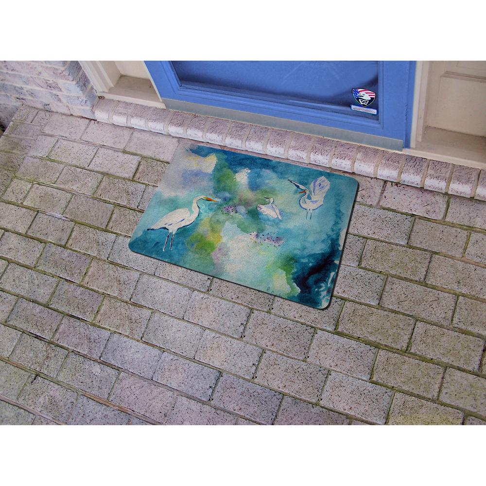Three Egrets Door Mat 18"x26". Picture 2