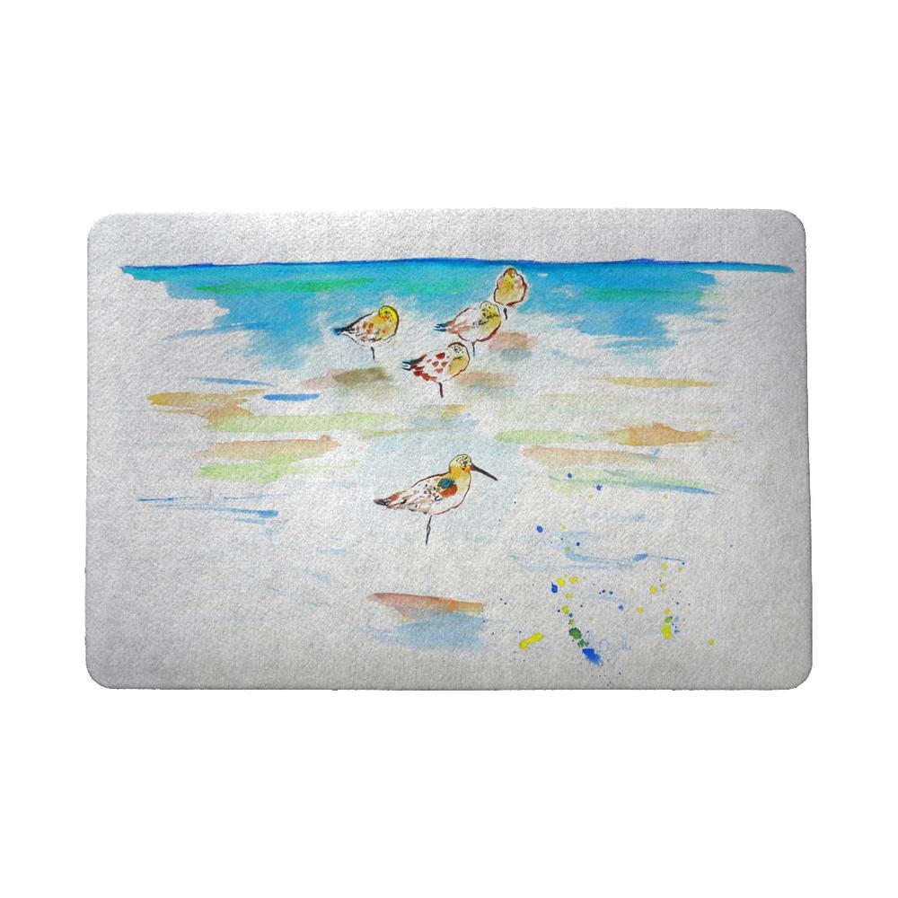 Five Sanderlings Door Mat 18"x26". Picture 1