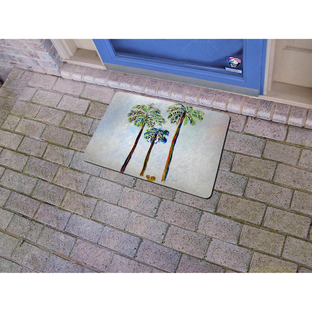 Three Palms Door Mat 18x26. Picture 2