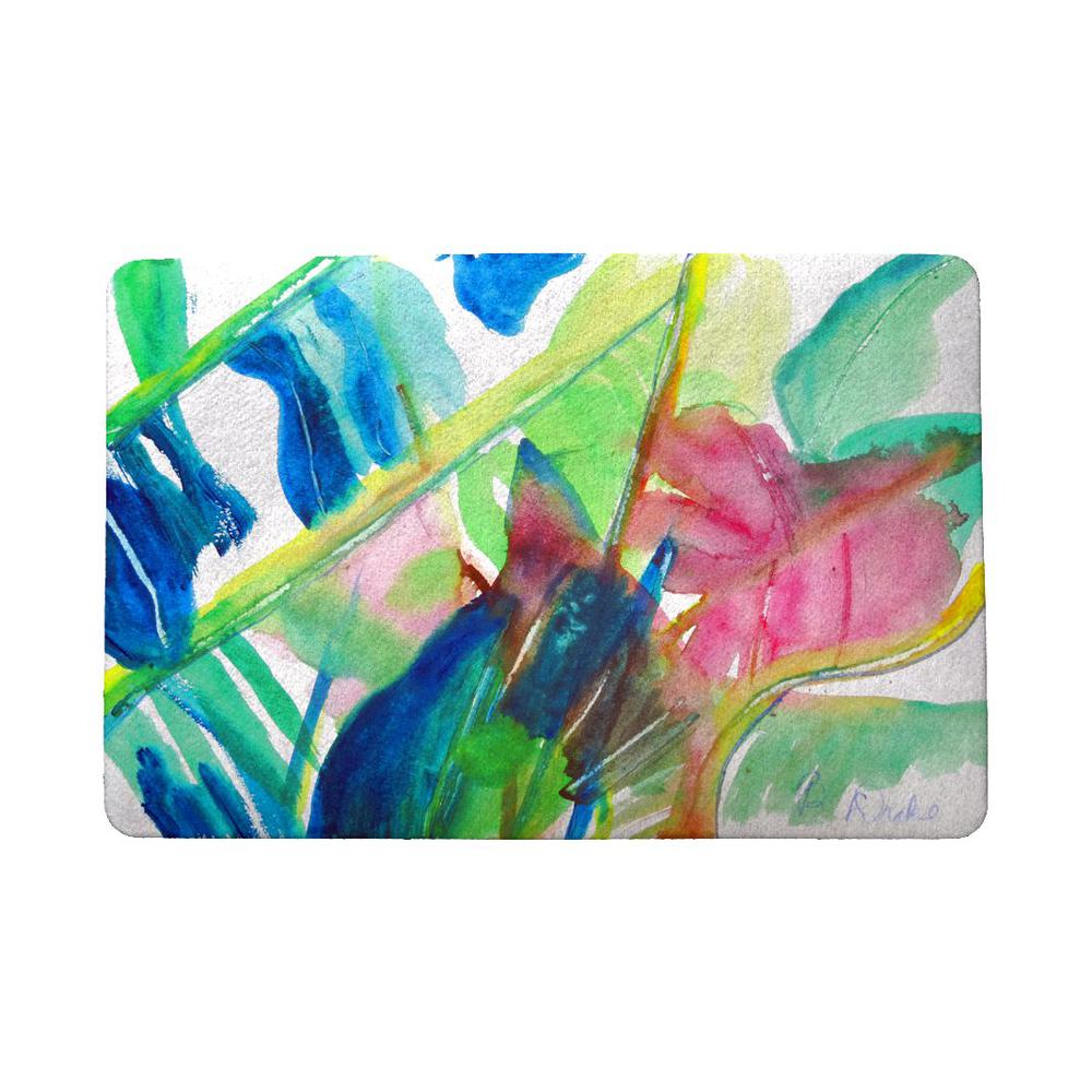 Pink Palms Door Mat 18x26. Picture 1