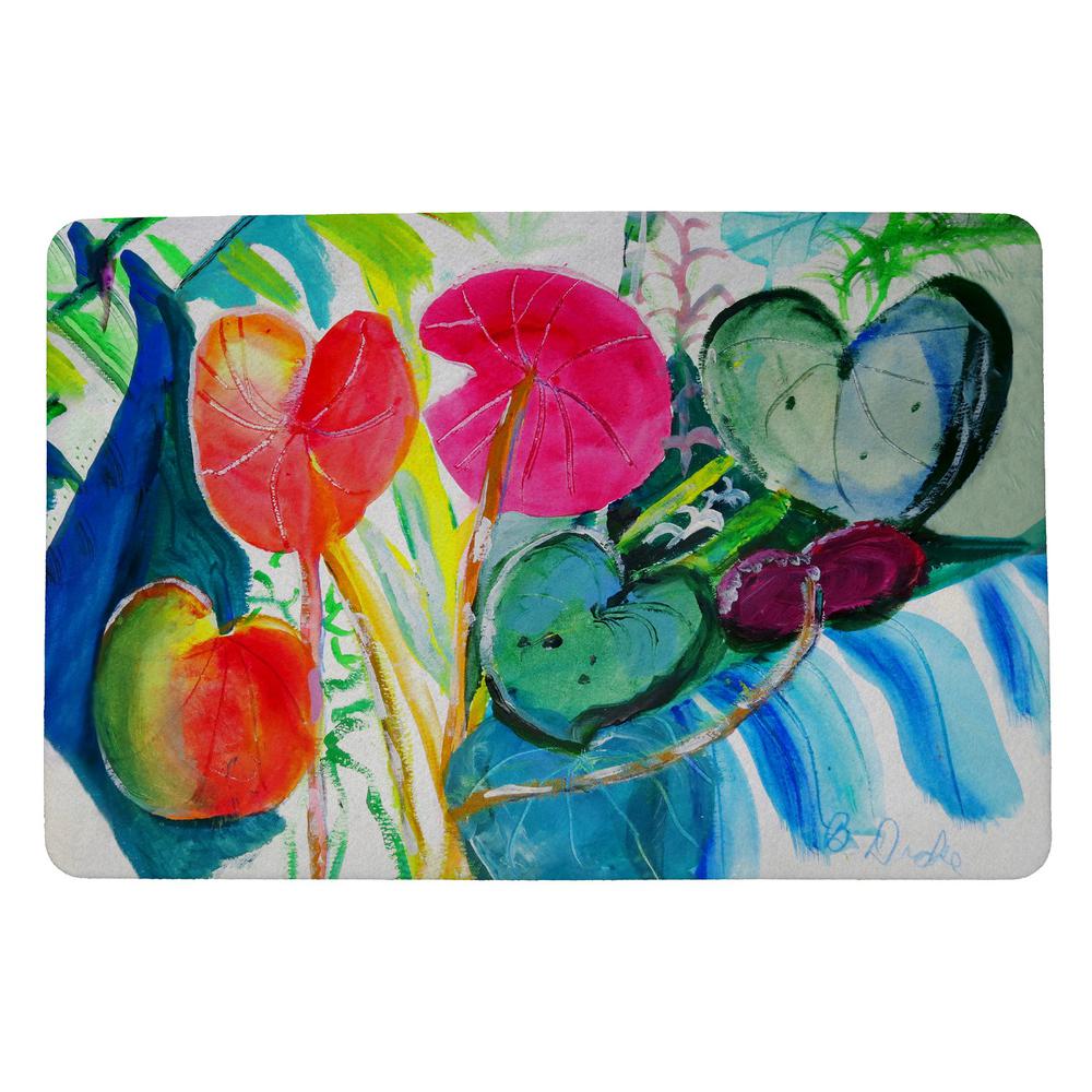 Cyclamen Plant Door Mat 18x26. Picture 1