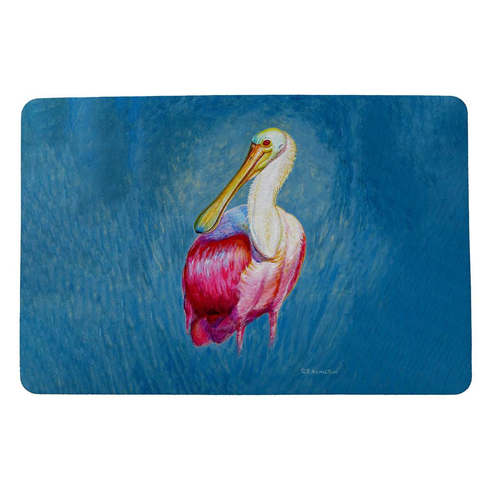 Spoonbill Portrait Door Mat 18x26. Picture 1