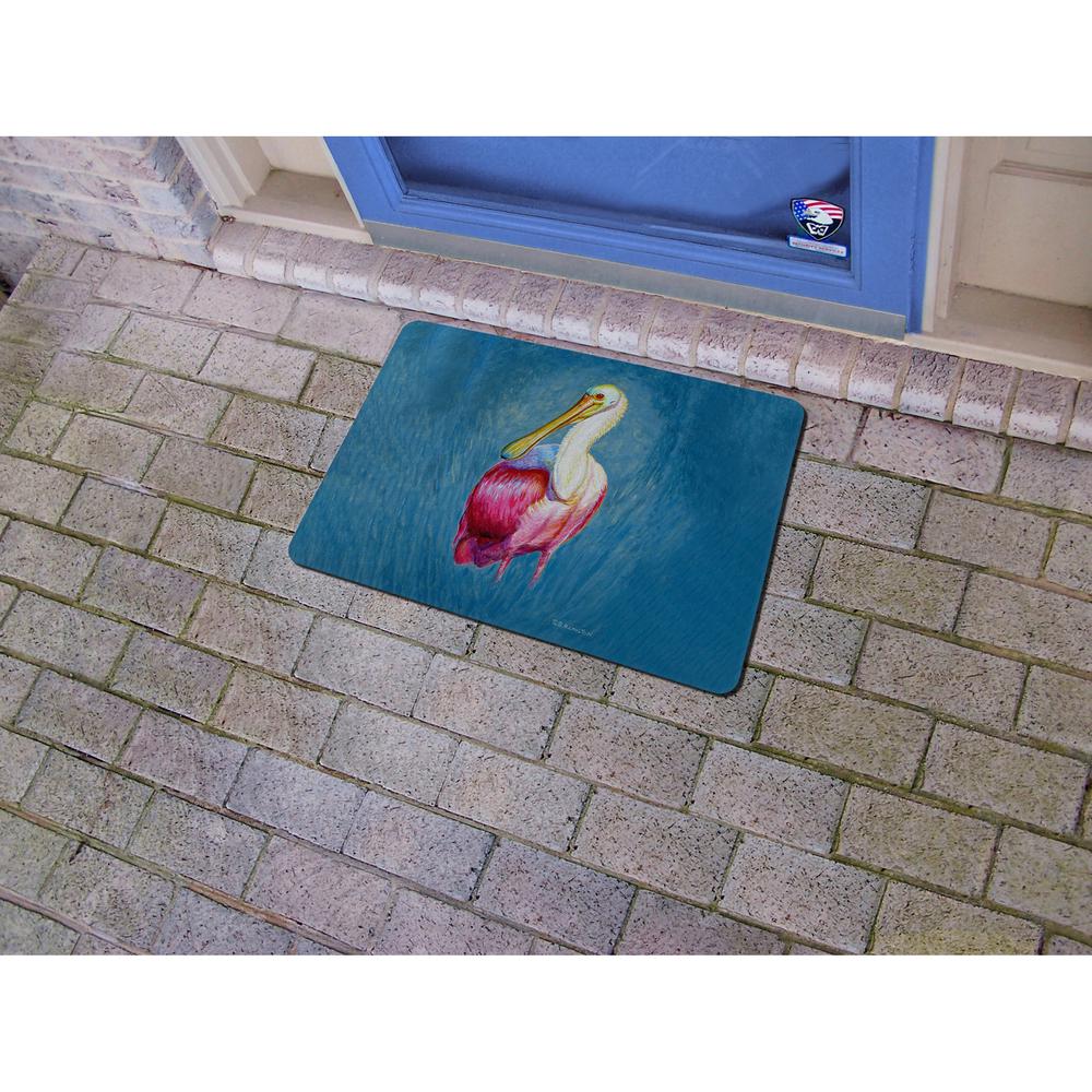 Spoonbill Portrait Door Mat 18x26. Picture 2
