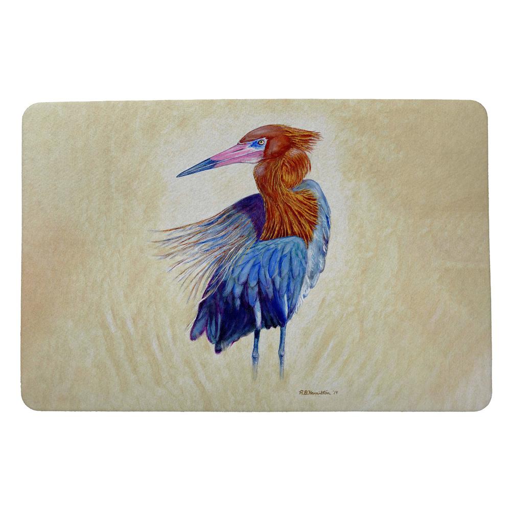 Reddish Egret Portrait Door Mat 18x26. Picture 1