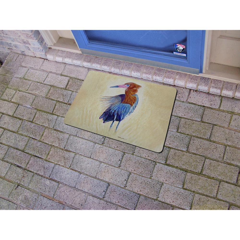 Reddish Egret Portrait Door Mat 18x26. Picture 2