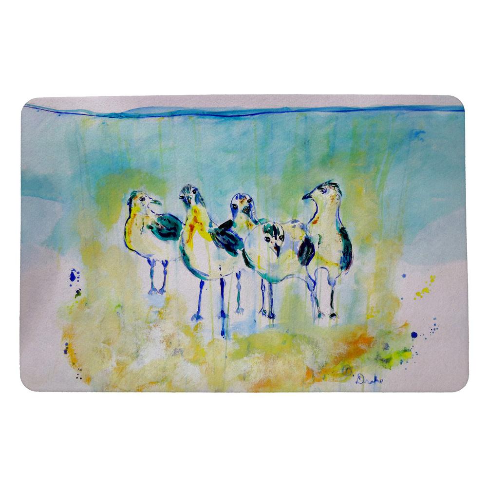 Abstract Gulls II Door Mat 18x26. Picture 1