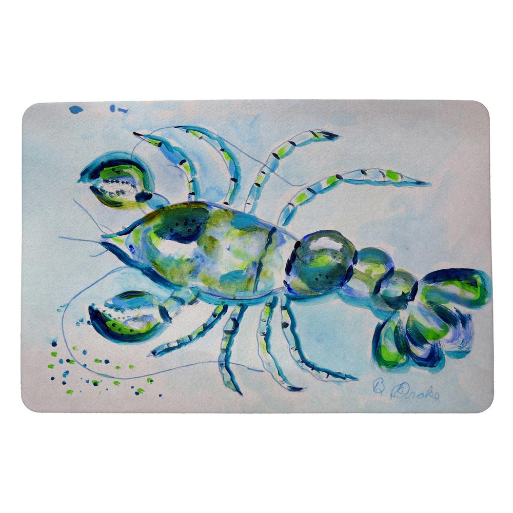 Blue Crayfish Door Mat 18x26. Picture 1