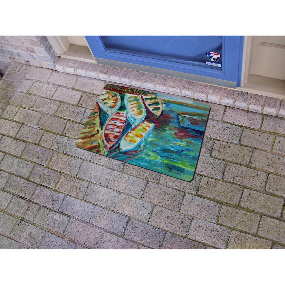 Six Rowboats Door Mat 18x26. Picture 2