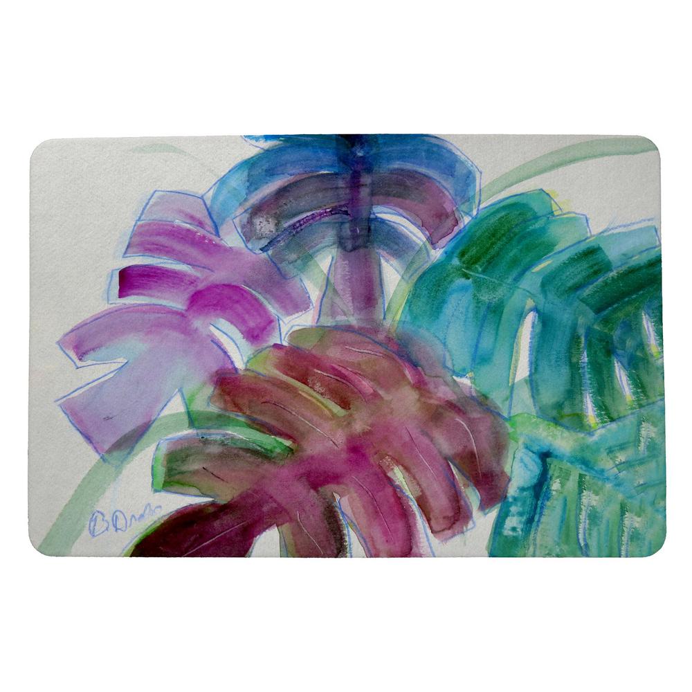 Monstera Leaves Door Mat 18x26. Picture 1