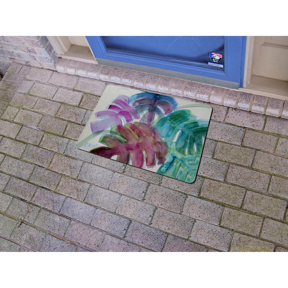 Monstera Leaves Door Mat 18x26. Picture 2