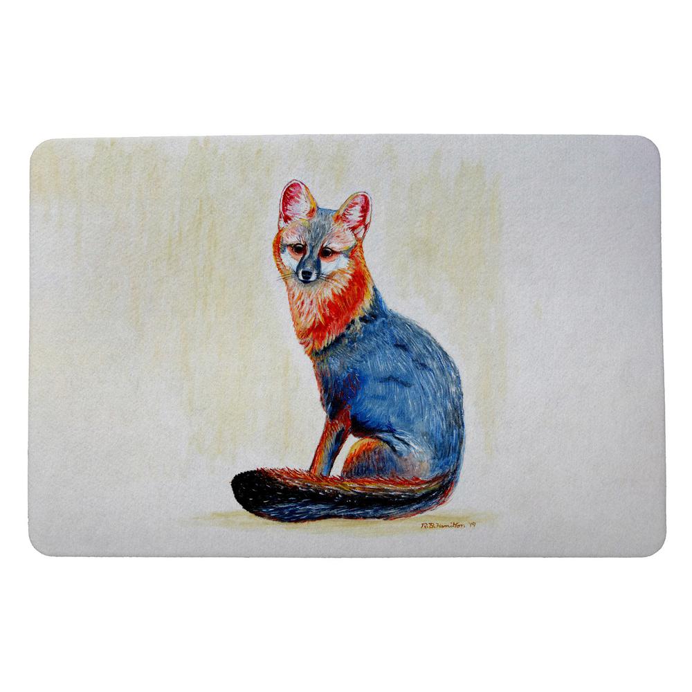 Gray Fox Door Mat 18x26. Picture 1