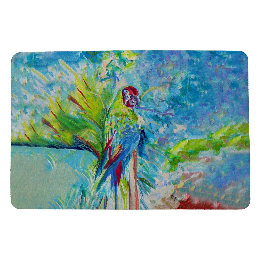 Green Parrot II Door Mat 18x26. Picture 1