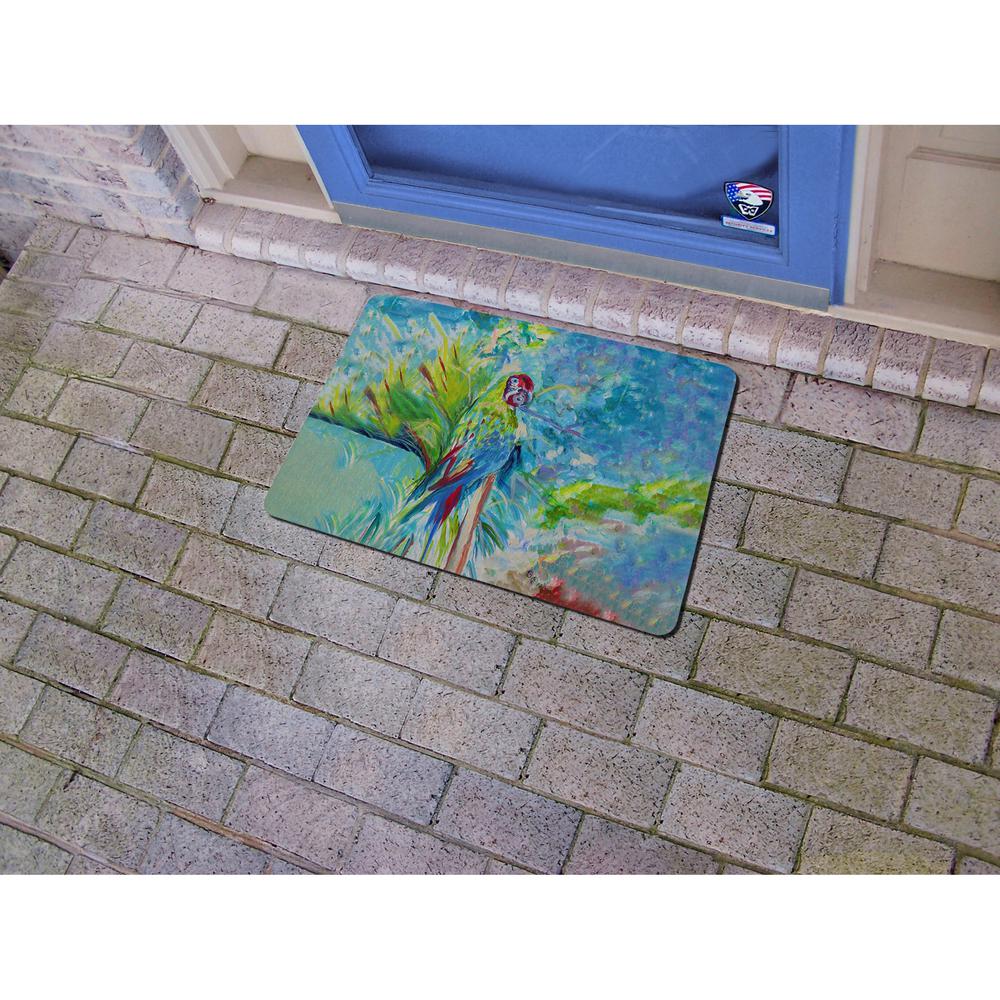 Green Parrot II Door Mat 18x26. Picture 2