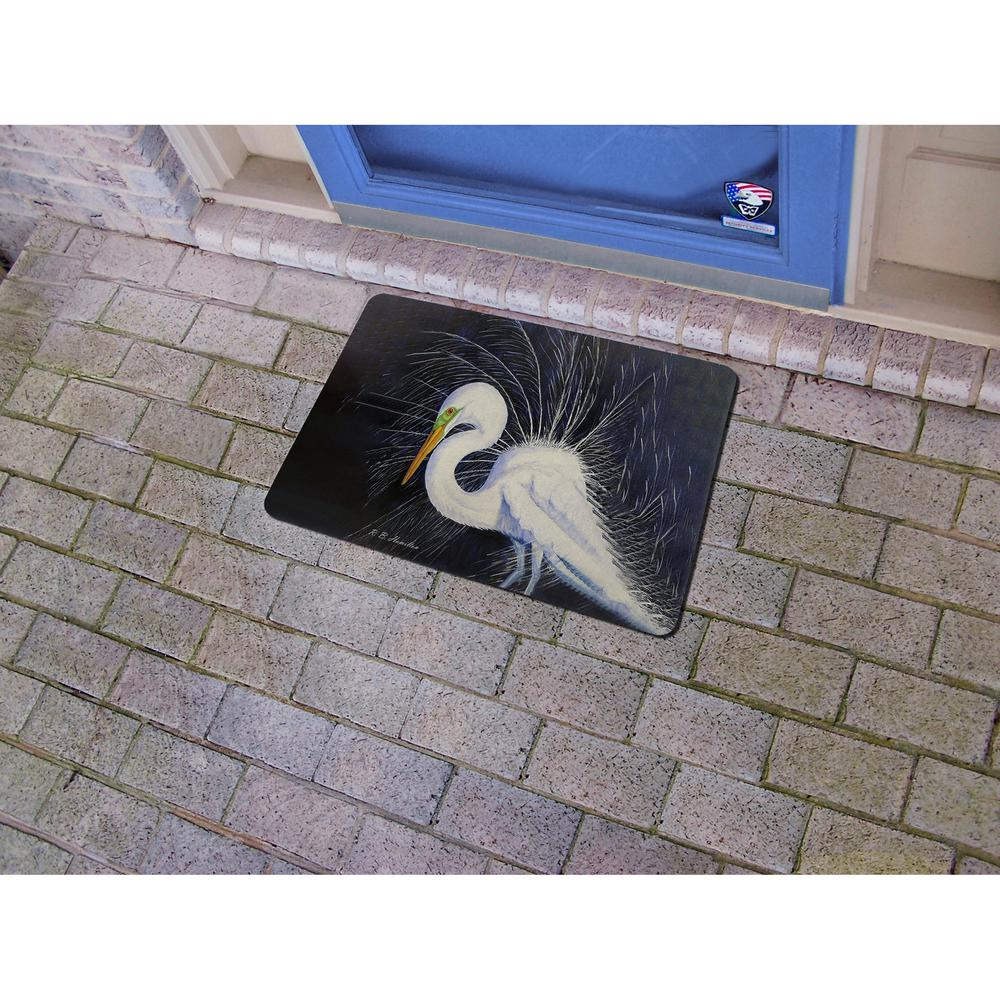 Breeding Egret Door Mat 18x26. Picture 2