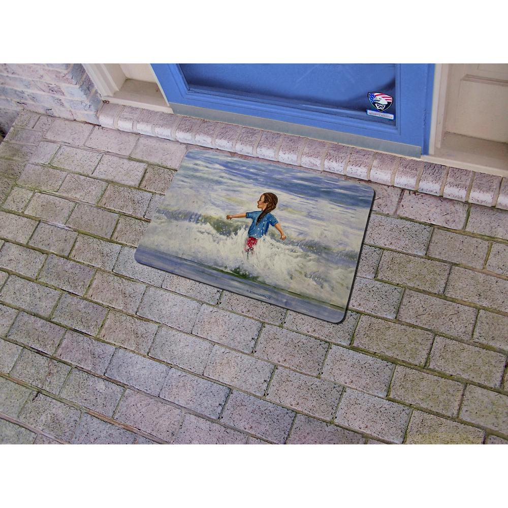 Girl in Surf Door Mat 18x26. Picture 2