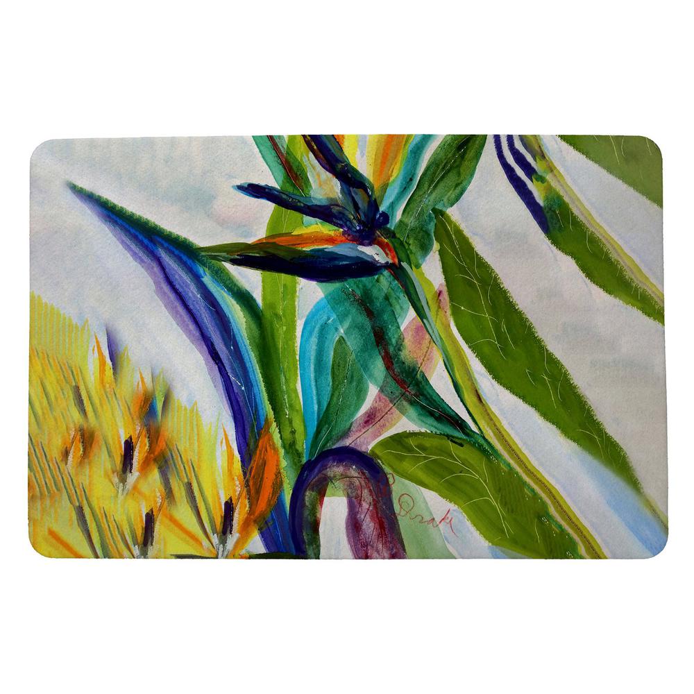 Teal Paradise II Door Mat 18x26. Picture 1
