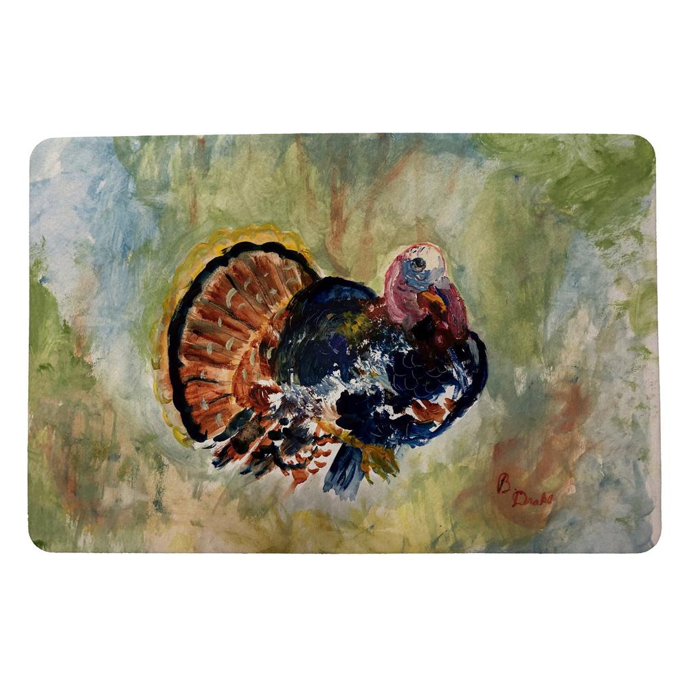 Colorful Turkey Door Mat 18x26. Picture 1