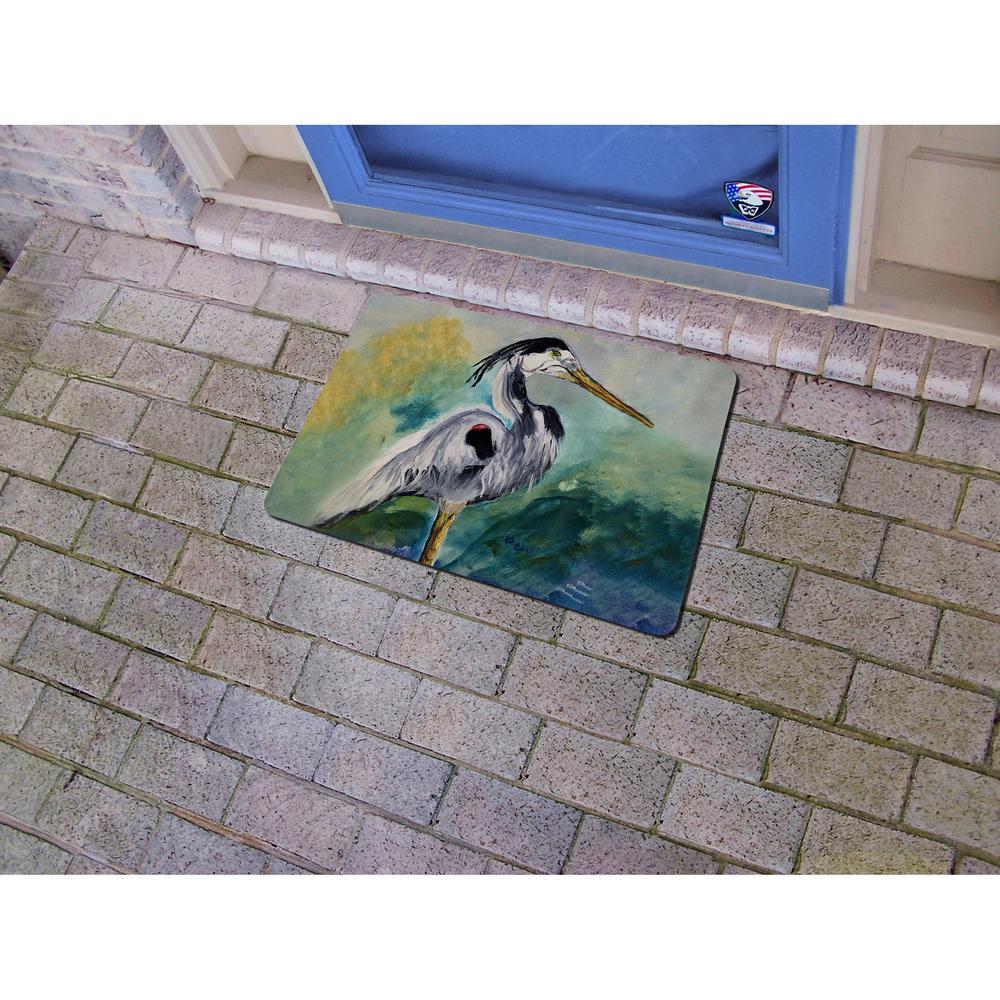 Betsy's Blue Heron Door Mat 18x26. Picture 2