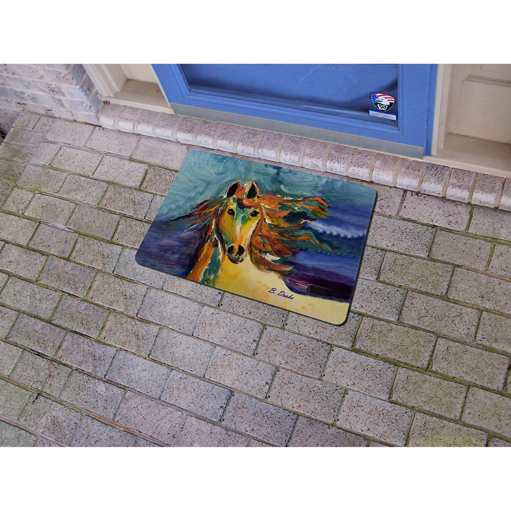 Colorful Horse Door Mat 18x26. Picture 2