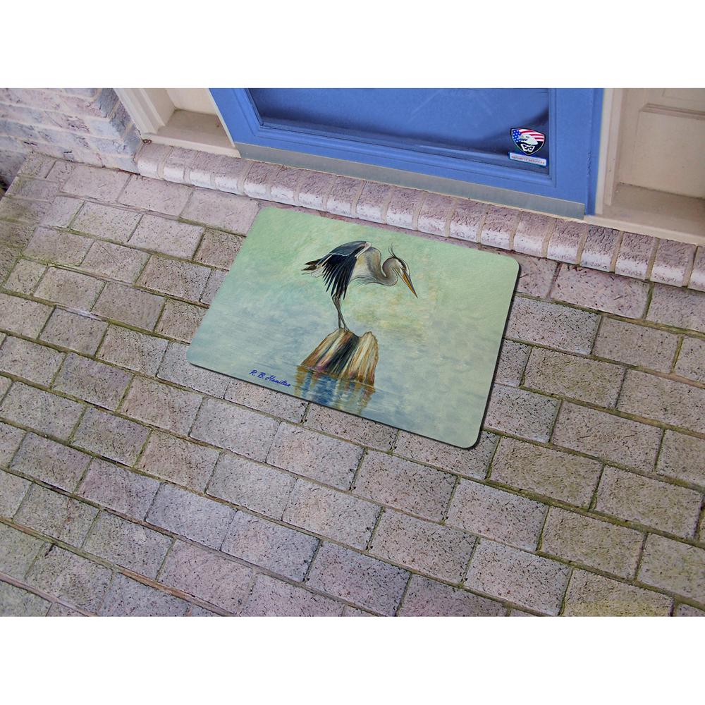Balancing Heron Door Mat 18x26. Picture 2