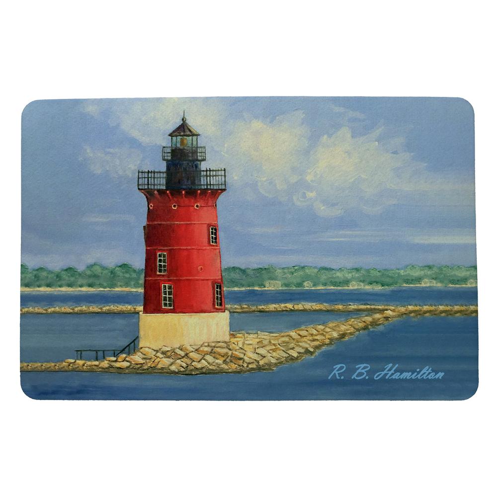 Breakwater Lighthouse Door Mat 18x26. Picture 1