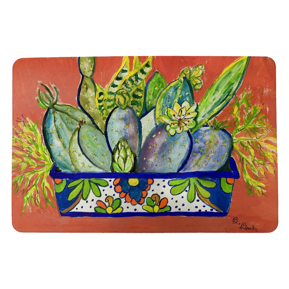 Cactus in Planter Small Door Mat. Picture 1
