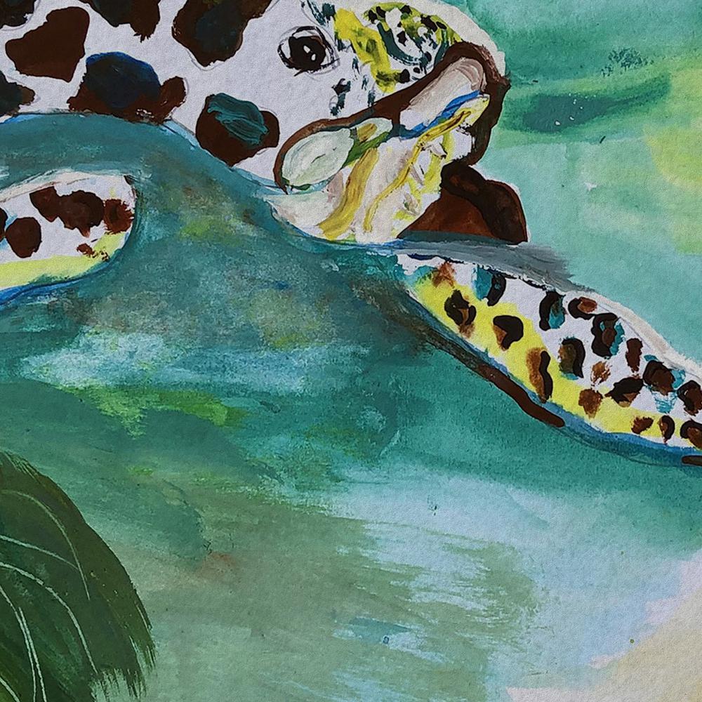Sea Turtle and Babies Small Door Mat. Picture 3