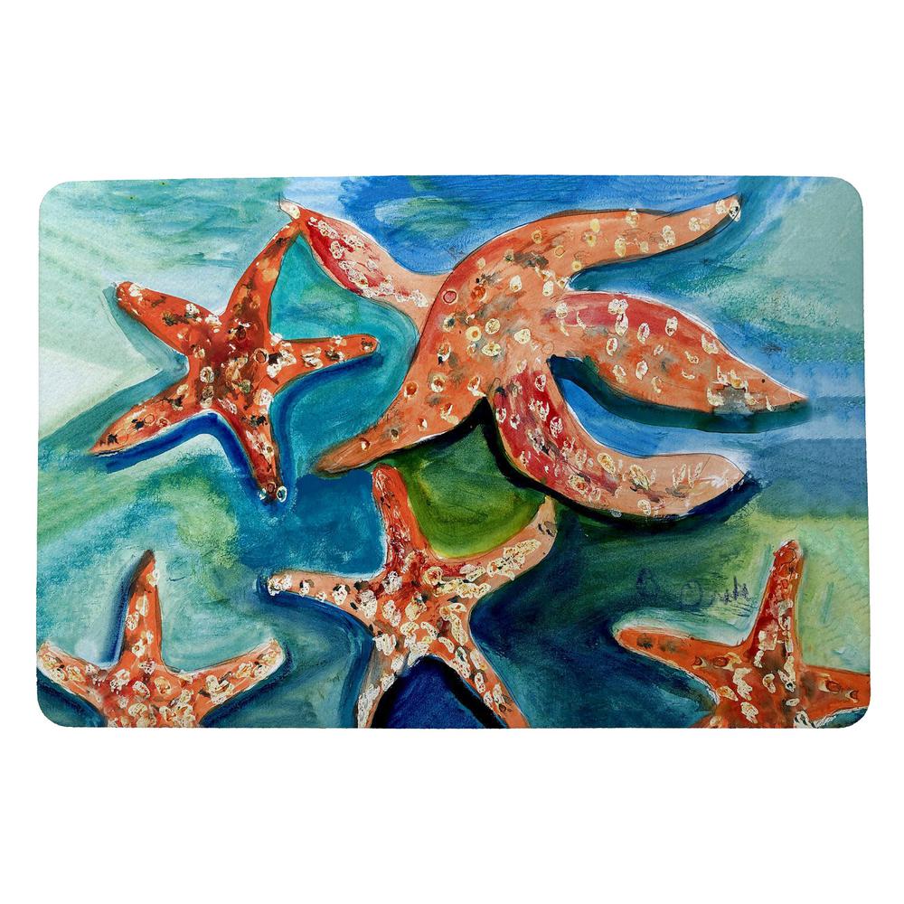 Swimming Starfish Small Door Mat. Picture 1