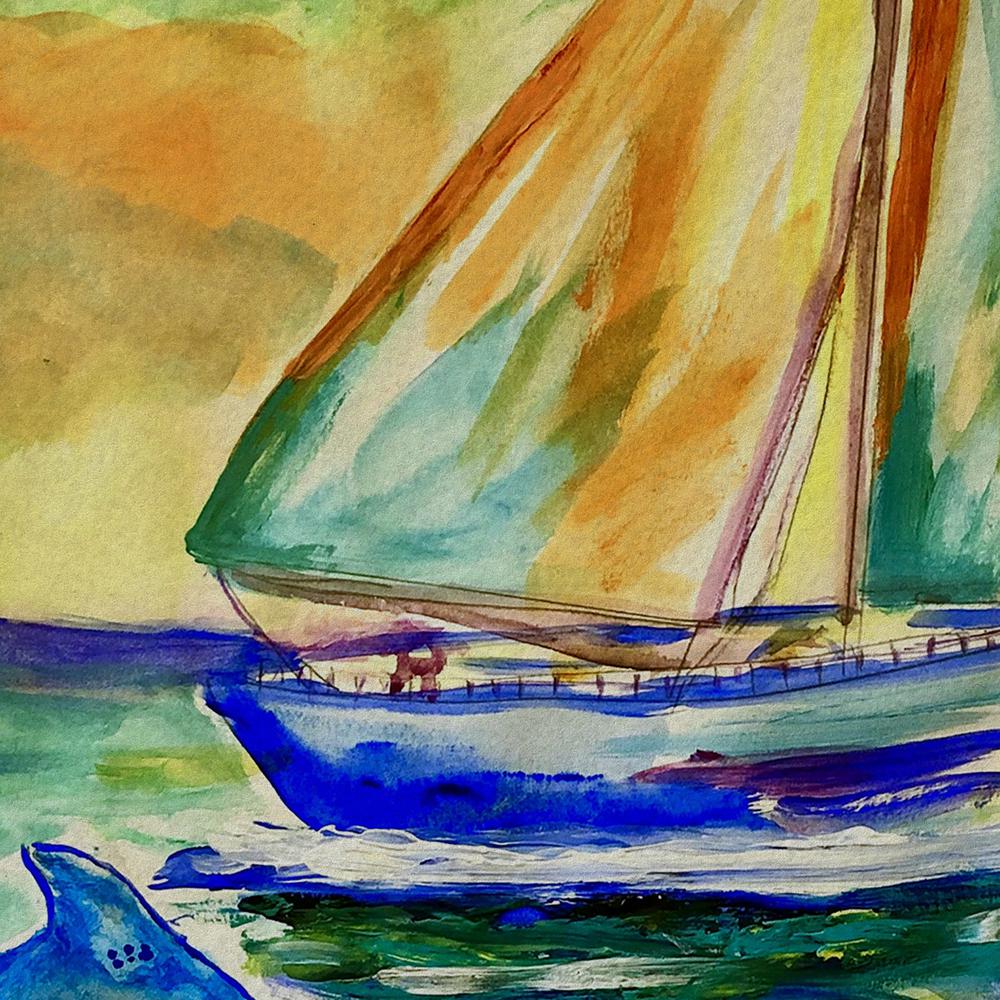 Sunset Sailing Door Mat 18x26. Picture 3