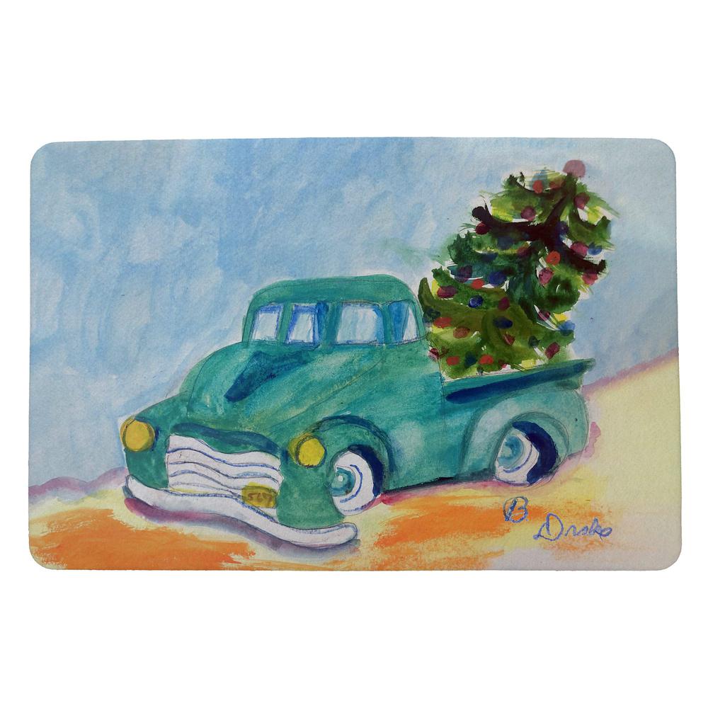 Green Truck Door Mat 18x26. Picture 1