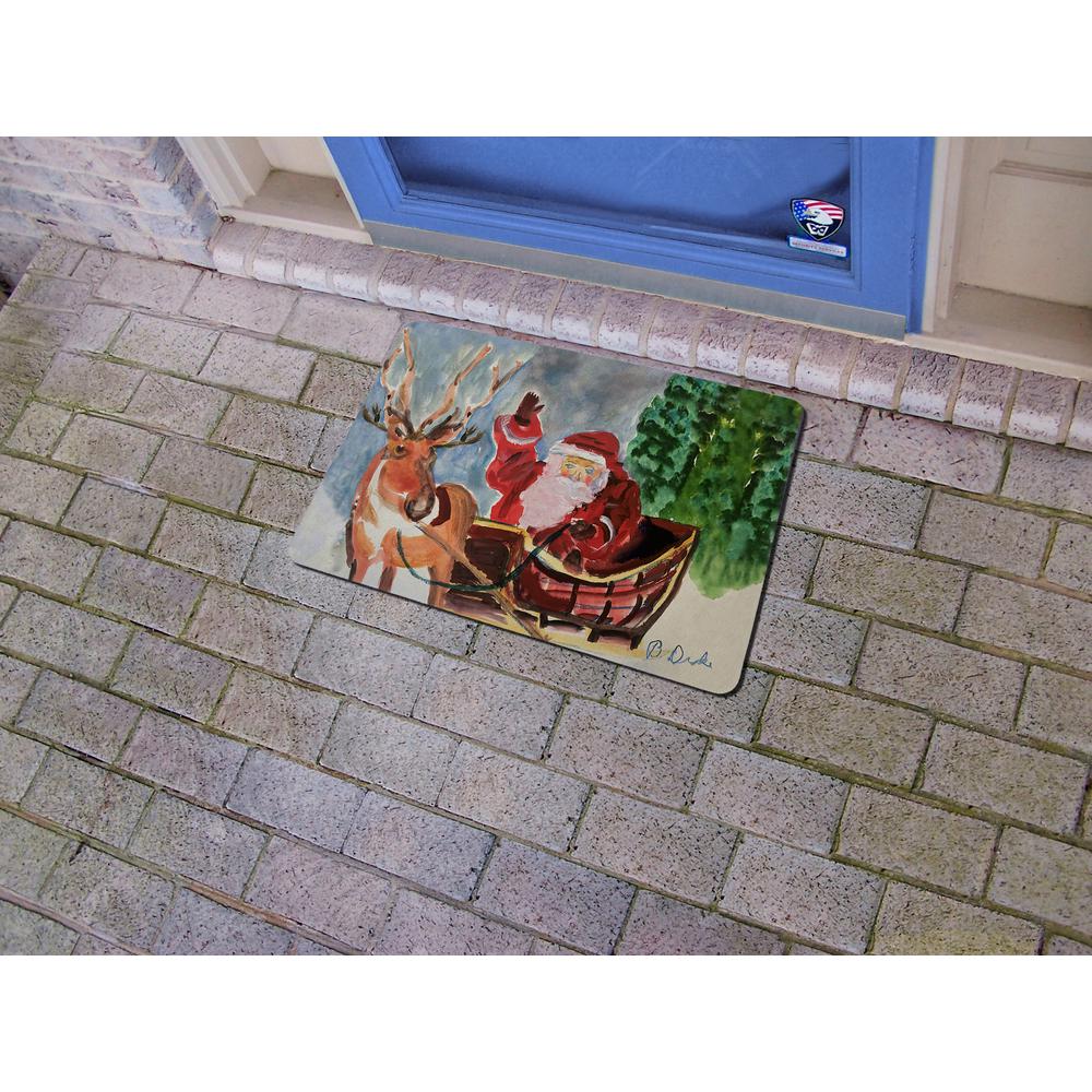 Reindeer & Santa Door Mat 18x26. Picture 2