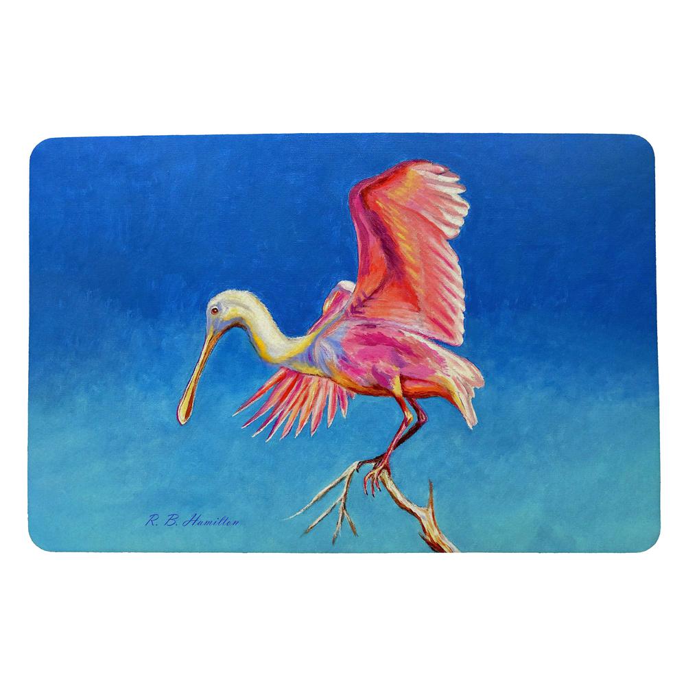 Spoonbill Wings Door Mat 18x26. Picture 1