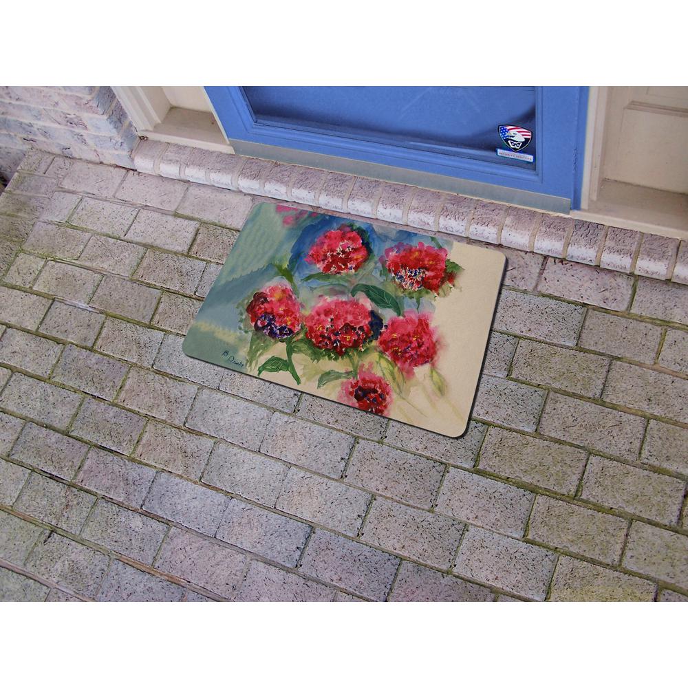 Red Geraniums Door Mat 18x26. Picture 2