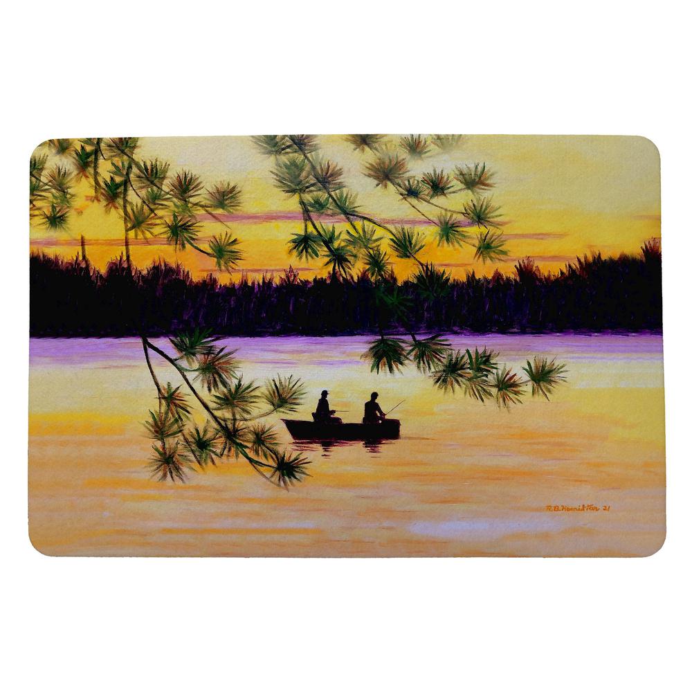Sunset Fishing Door Mat 18x26. Picture 1