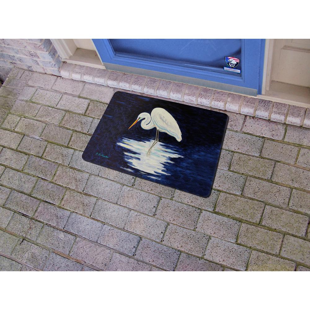 Reflecting Egret Door Mat 18x26. Picture 2