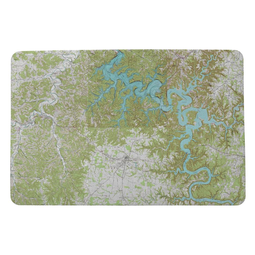 Center Hill Lake, TN Nautical Map Door Mat 18x26. Picture 1