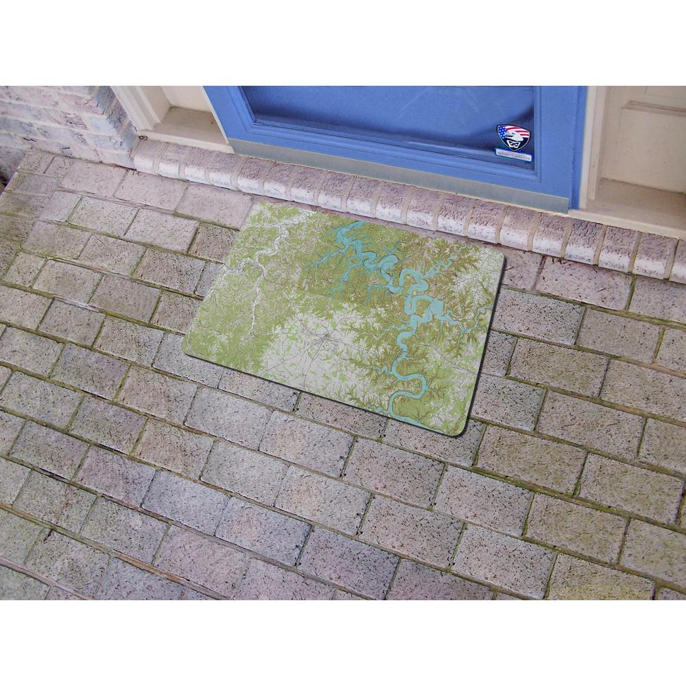 Center Hill Lake, TN Nautical Map Door Mat 18x26. Picture 2