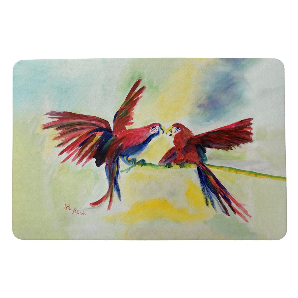 Parrot Gossip Door Mat 18x26. Picture 1