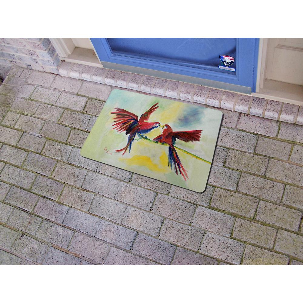 Parrot Gossip Door Mat 18x26. Picture 2