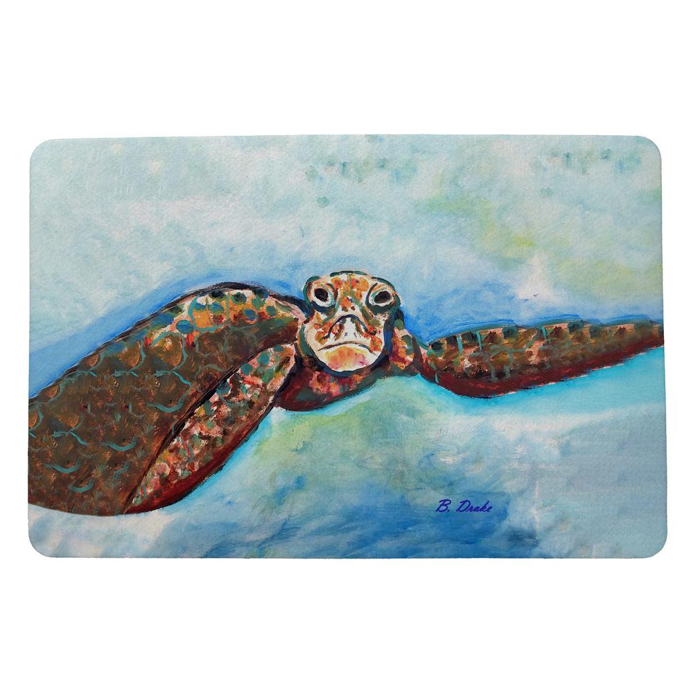 Turtle Looking At Me Door Mat 18x26. Picture 1