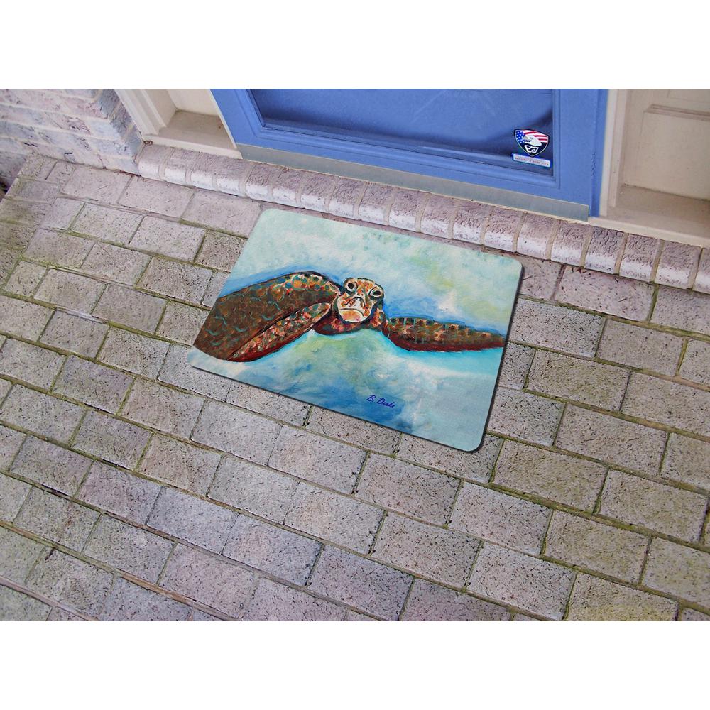Turtle Looking At Me Door Mat 18x26. Picture 2